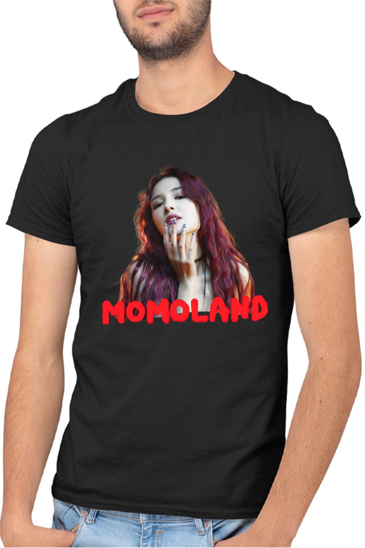 Tricou barbati Momoland Red Head y K-Pop Idol Music