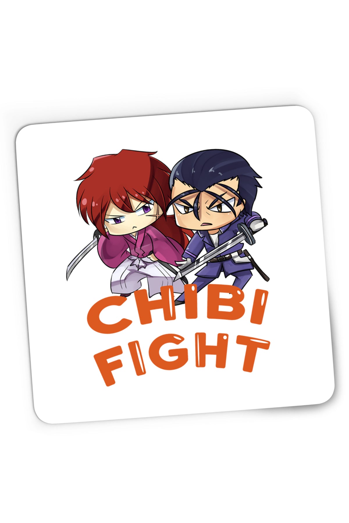 Mousepad Gaming Rurouni Kenshin Chibi Fight Kenshin Hajime, 21x19 cm