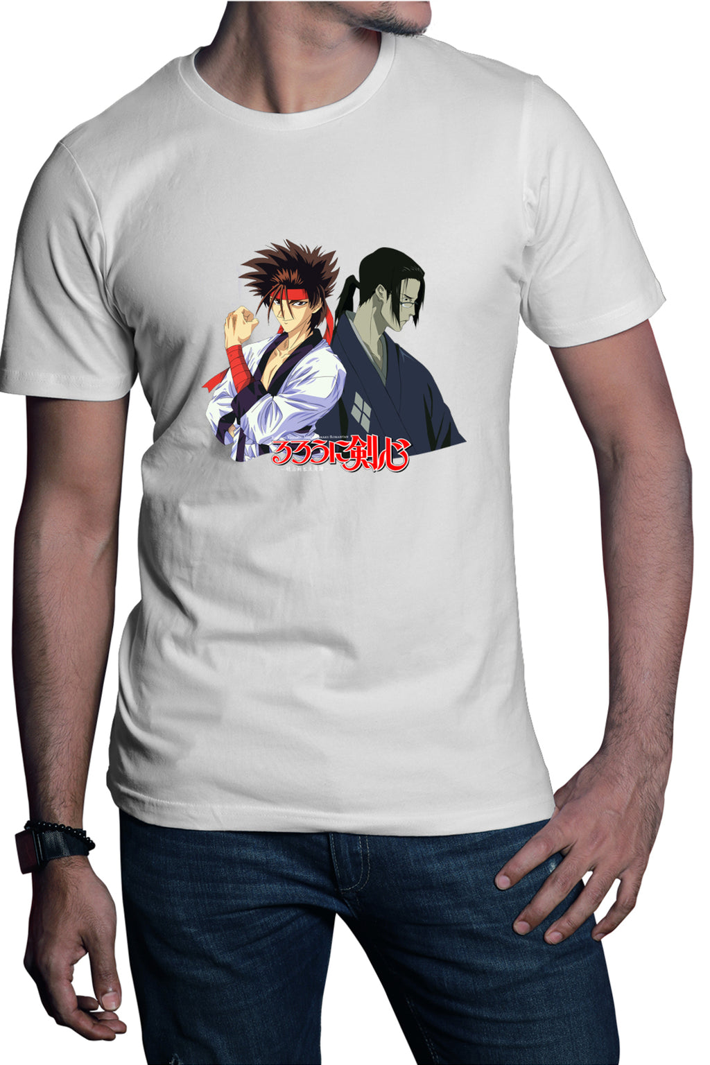 Tricou barbati Rurouni Kenshin Sanosuke Jin Duo Anime