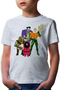 Tricou copii Aquaman Squid Games Shrek Joker Comics Batman Marvel