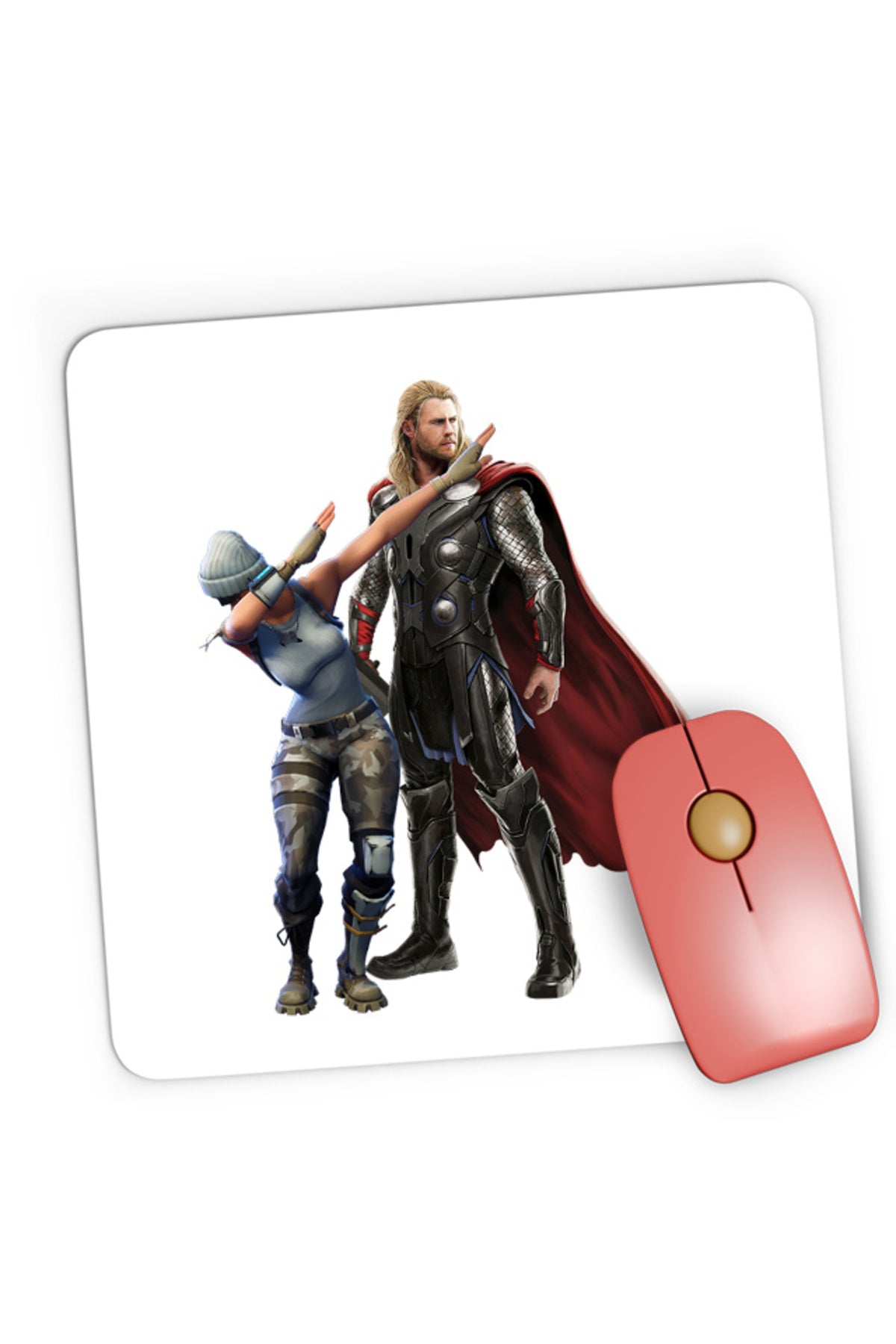 Mousepad Gaming Fortnite Dub Meme Thor Hammer , 21x19 cm