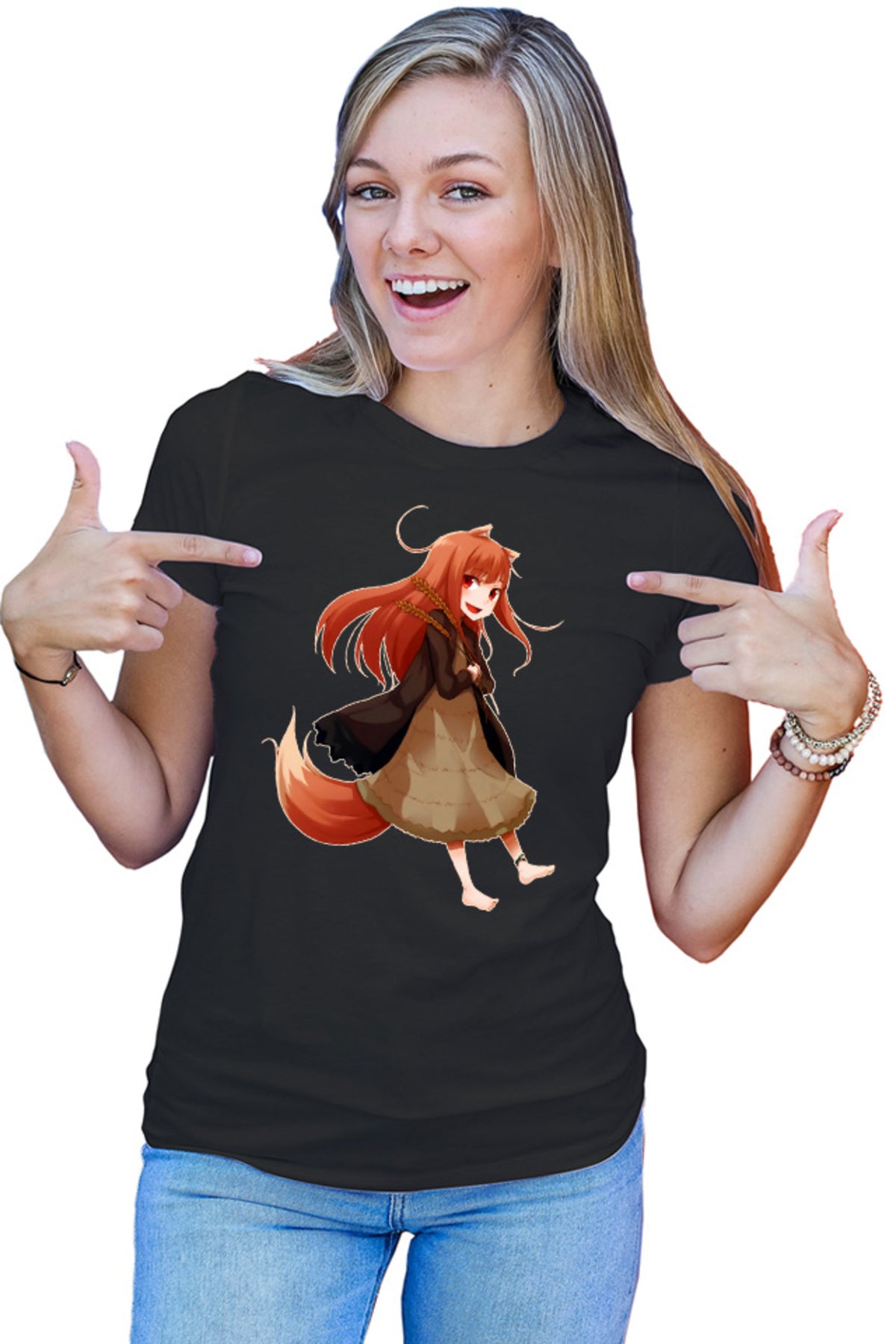 Tricou dama Spice And Wolf Holo Fantasy Anime Medieval