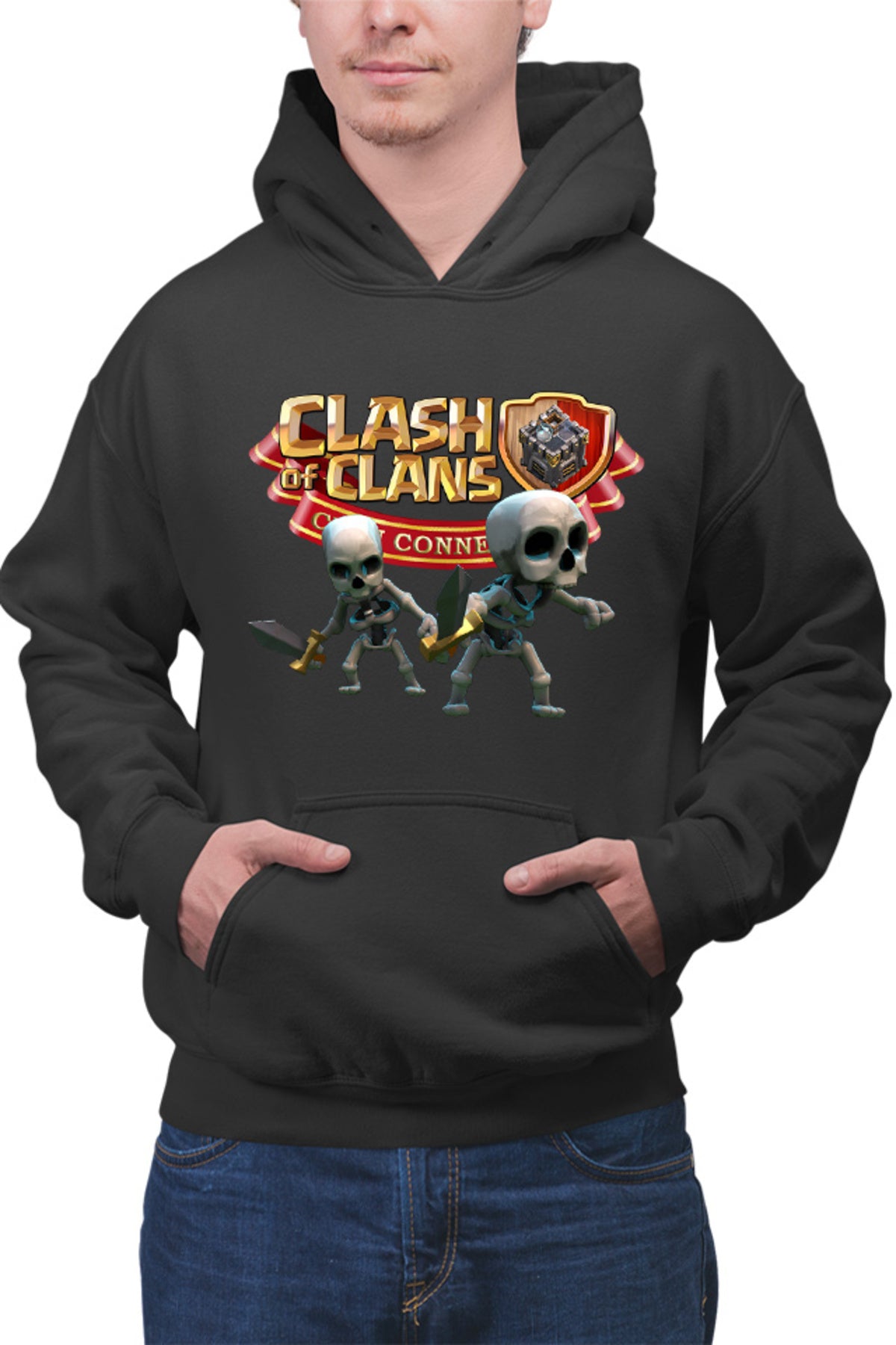 Hanorac barbati Clash of Clans Skeletons Team Tank Sword Fighters Logo
