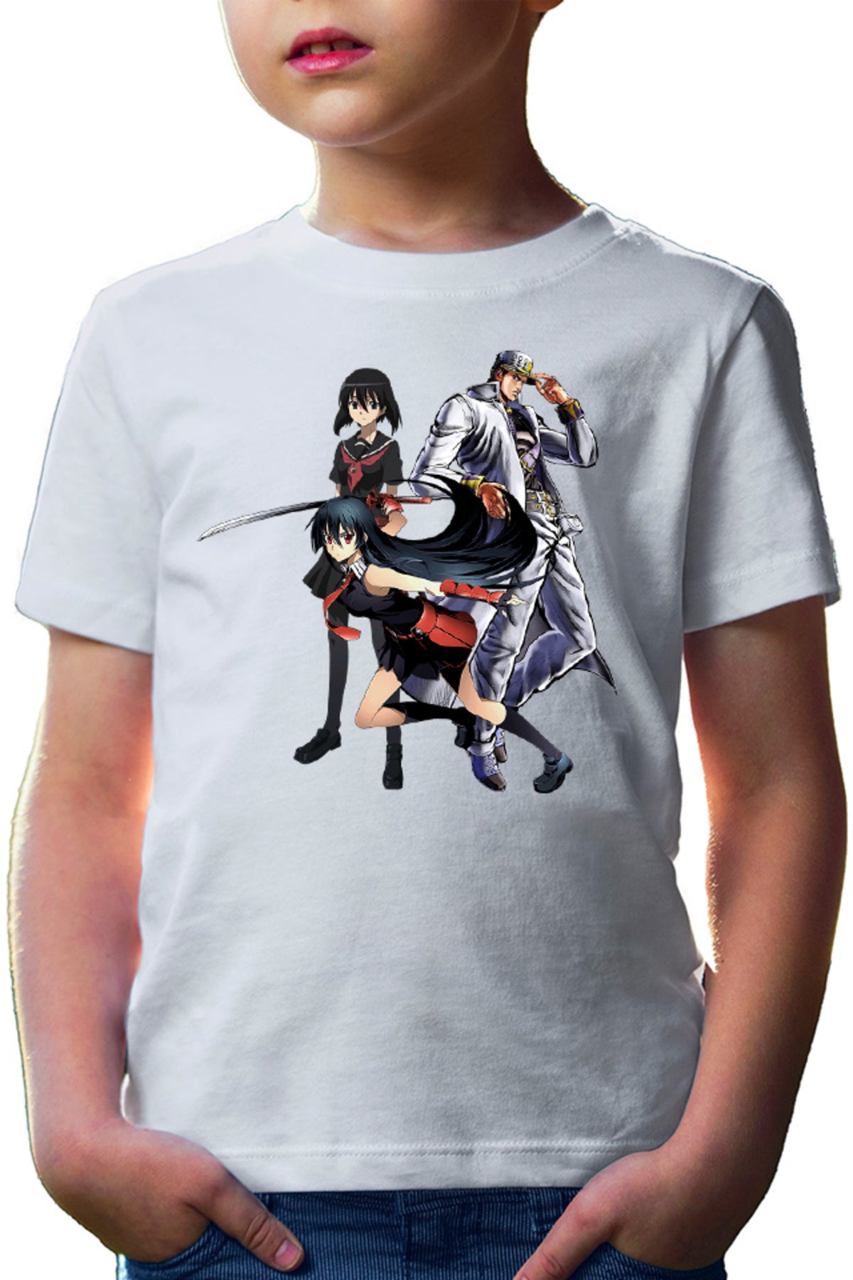 Tricou copii Akame ga Kill Kurome Jotaro Jojo's Bizarre Super Power Family