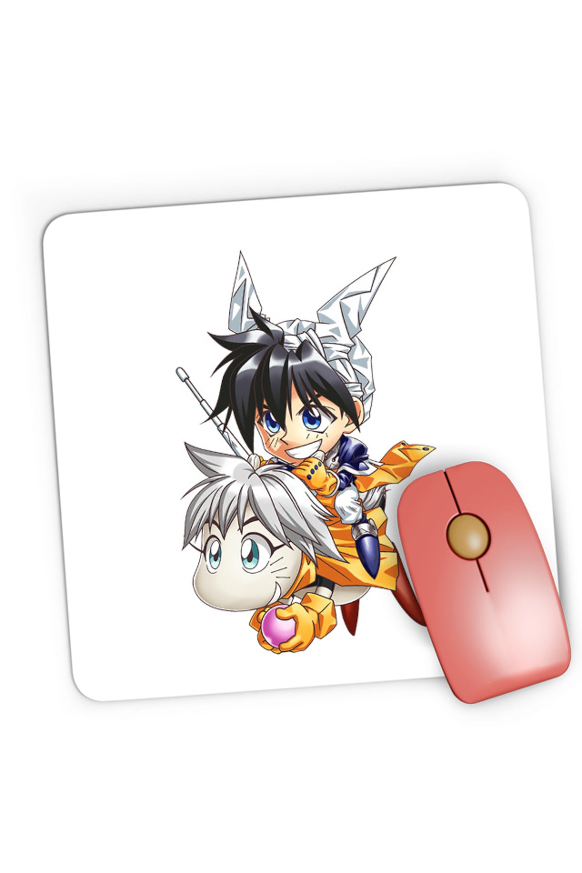 Mousepad Gaming Hoshin Engi Taikoubou Sibuxiang Chibi Fly Rod Otaku Naruto, 21x19 cm