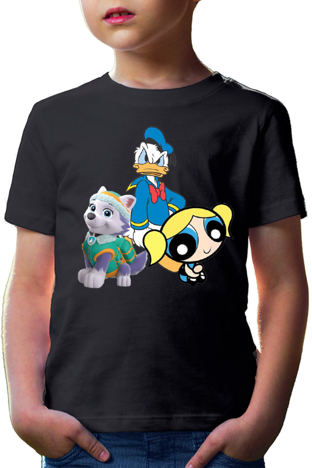 Tricou copii Donald Duck Powerpuff Girls Bubble Paw Power Husky Dog