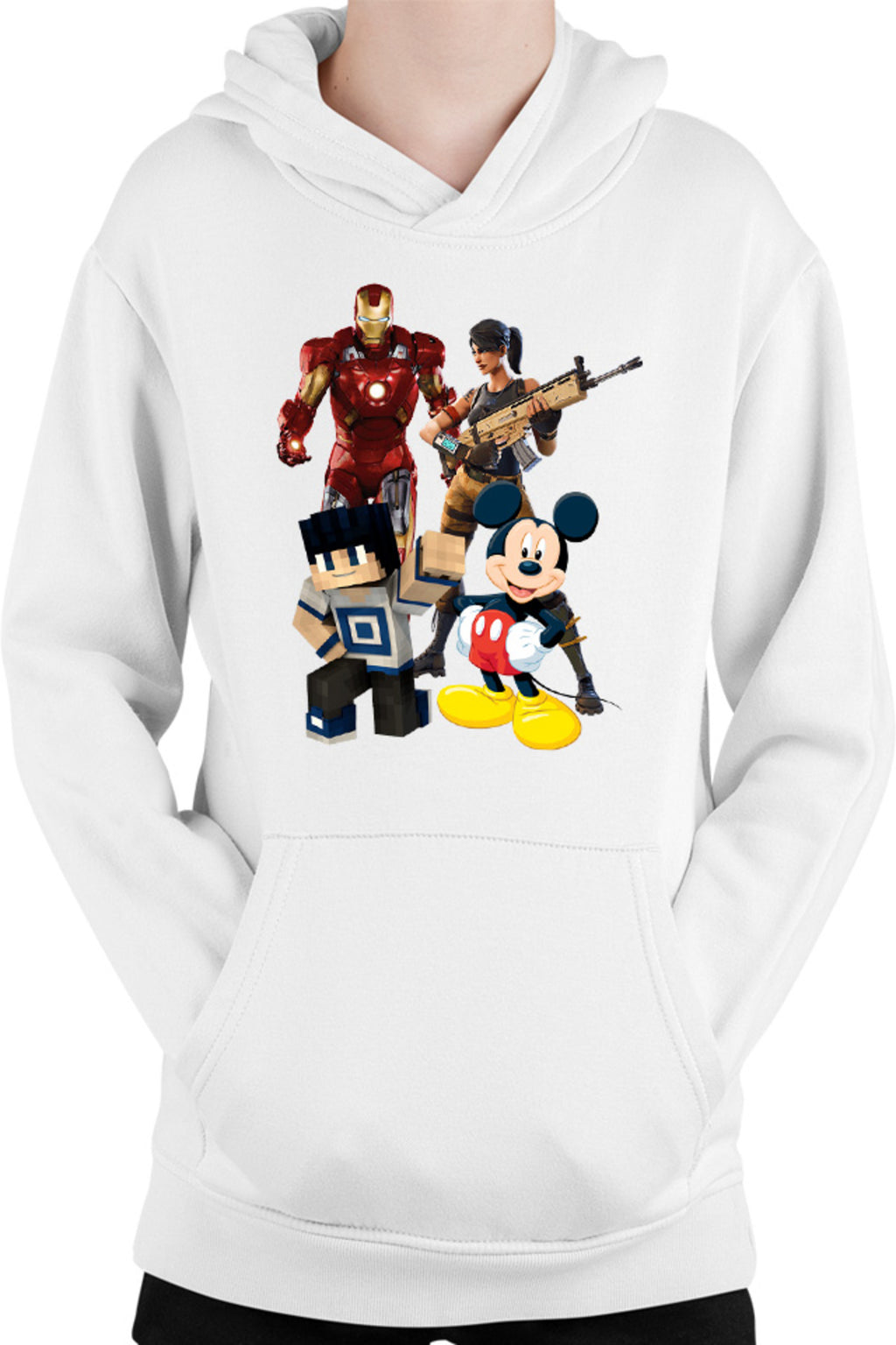 Hanorac copii Ironman Mickey Mouse Minecraft Fortnite Games
