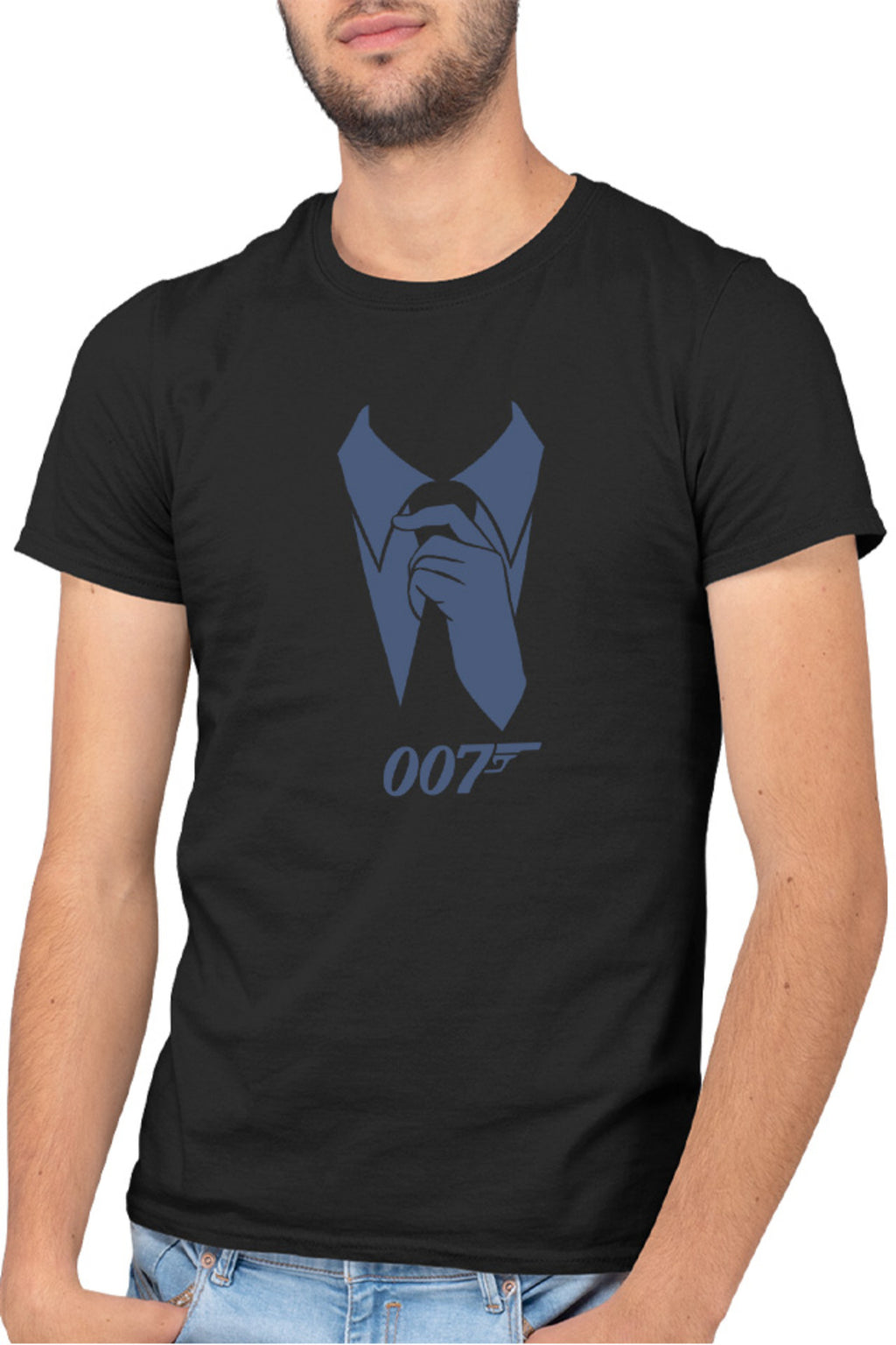 Tricou barbati James Bond White Collar Ian Fleming MI5