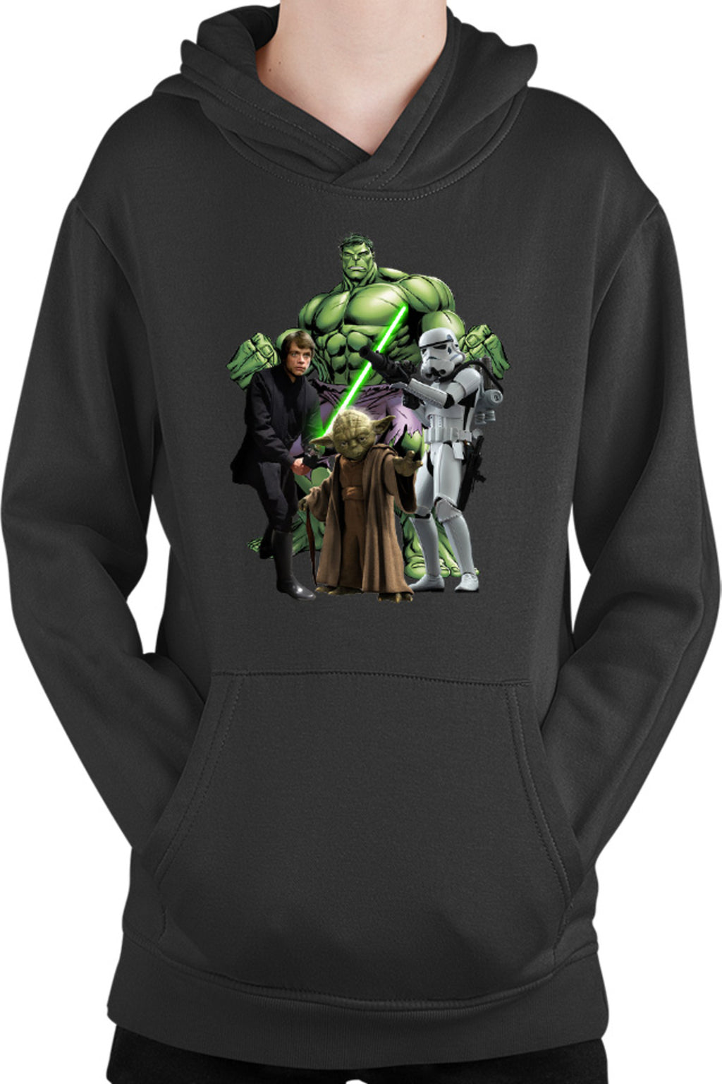 Hanorac copii Star Wars Luke Skywalker Incredible Hulk Jedi Yoda