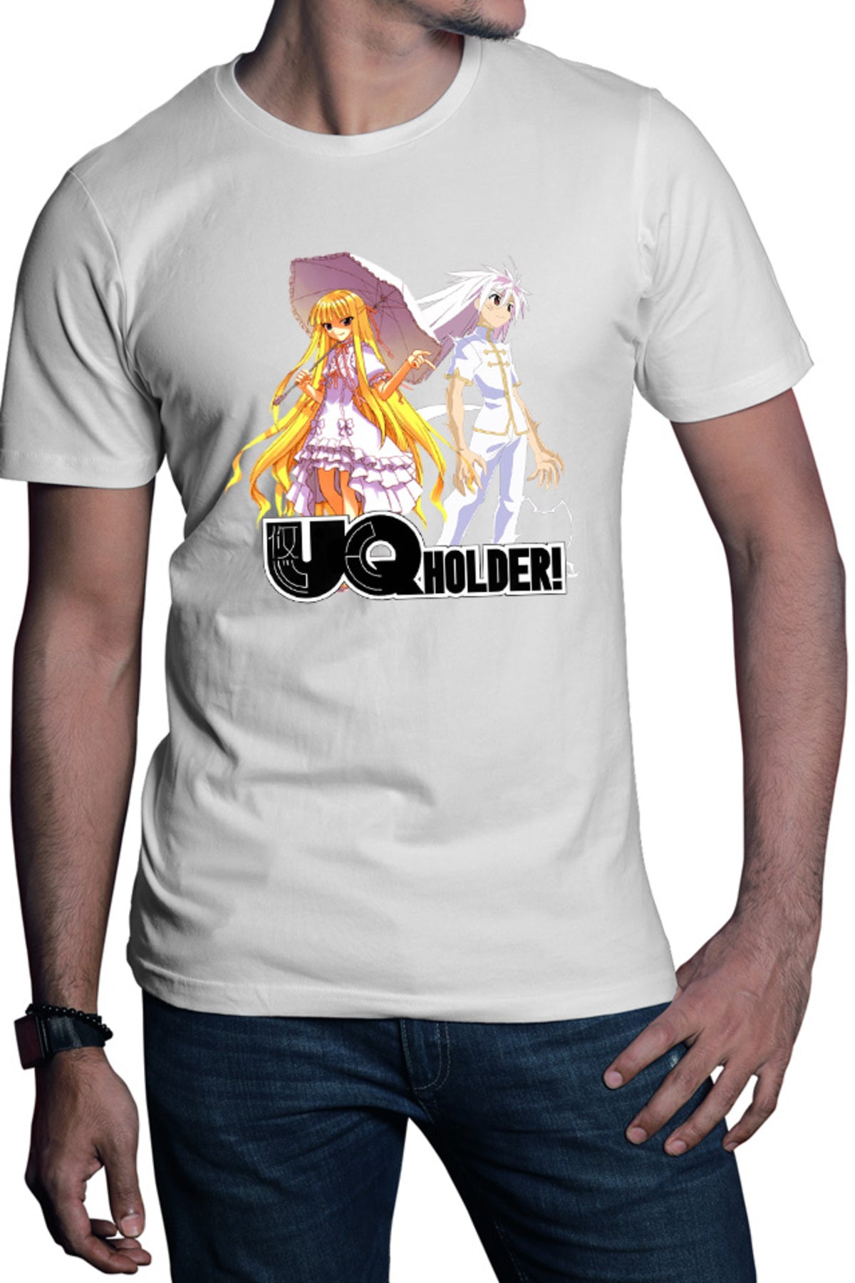 Tricou barbati UQ Holder Holder Negi McDowell Monster Animeeater
