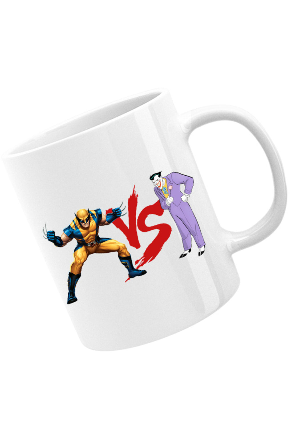 Cana Wolverine VS Joker Costume Cartoon, alba, 330 ml