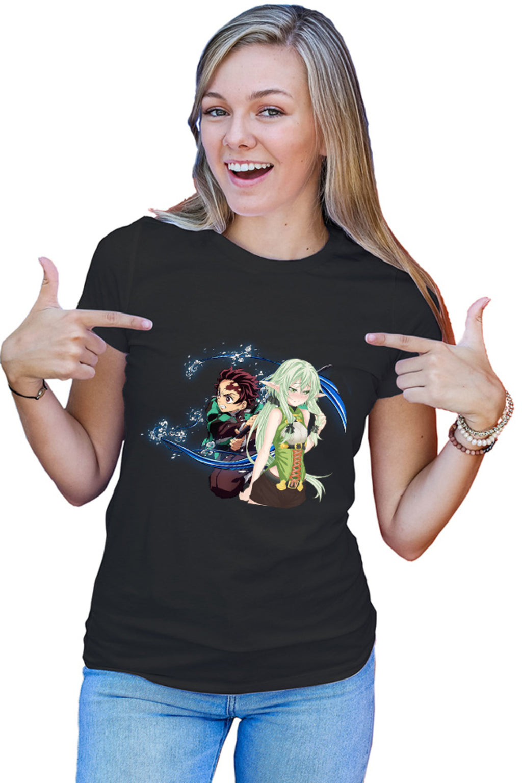 Tricou dama Goblin Slayer Elf Kimetsu no Yaiba Tanjirou