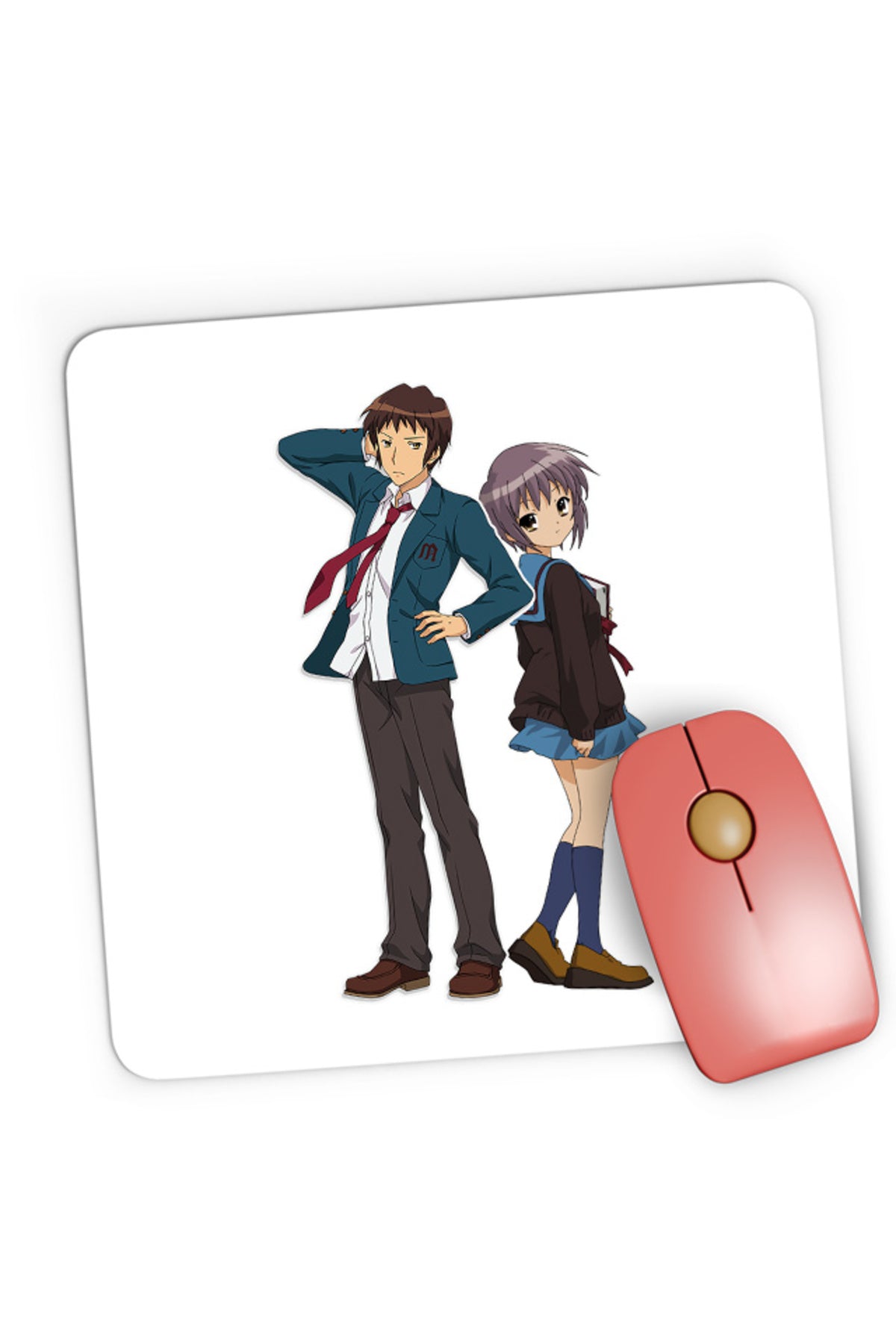 Mousepad Gaming Haruhi Suzumiya Itsuki Yuki Club Minecraft Funimation, 21x19 cm