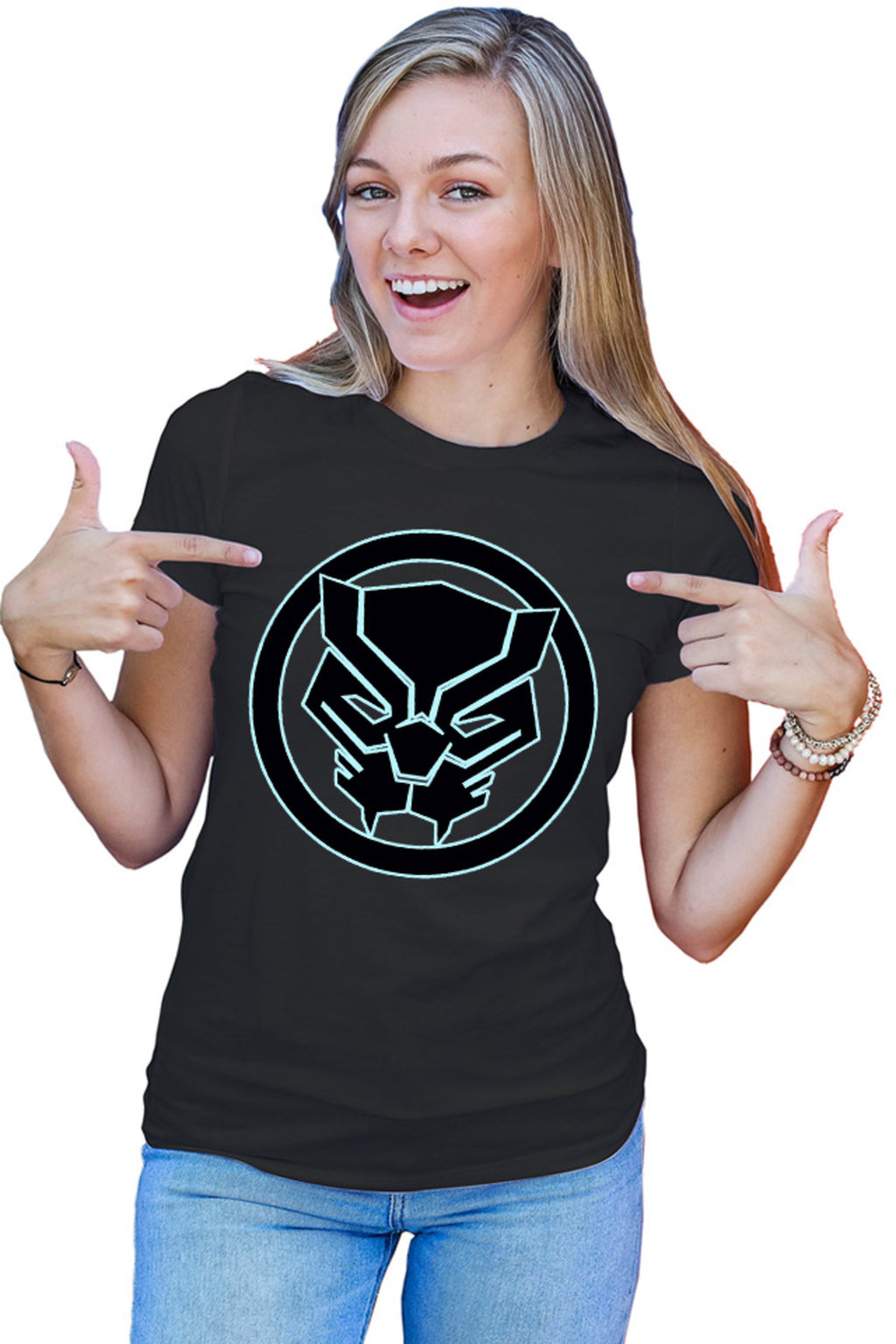 Tricou dama Black Panther Tribe Superpowers Cool Silent