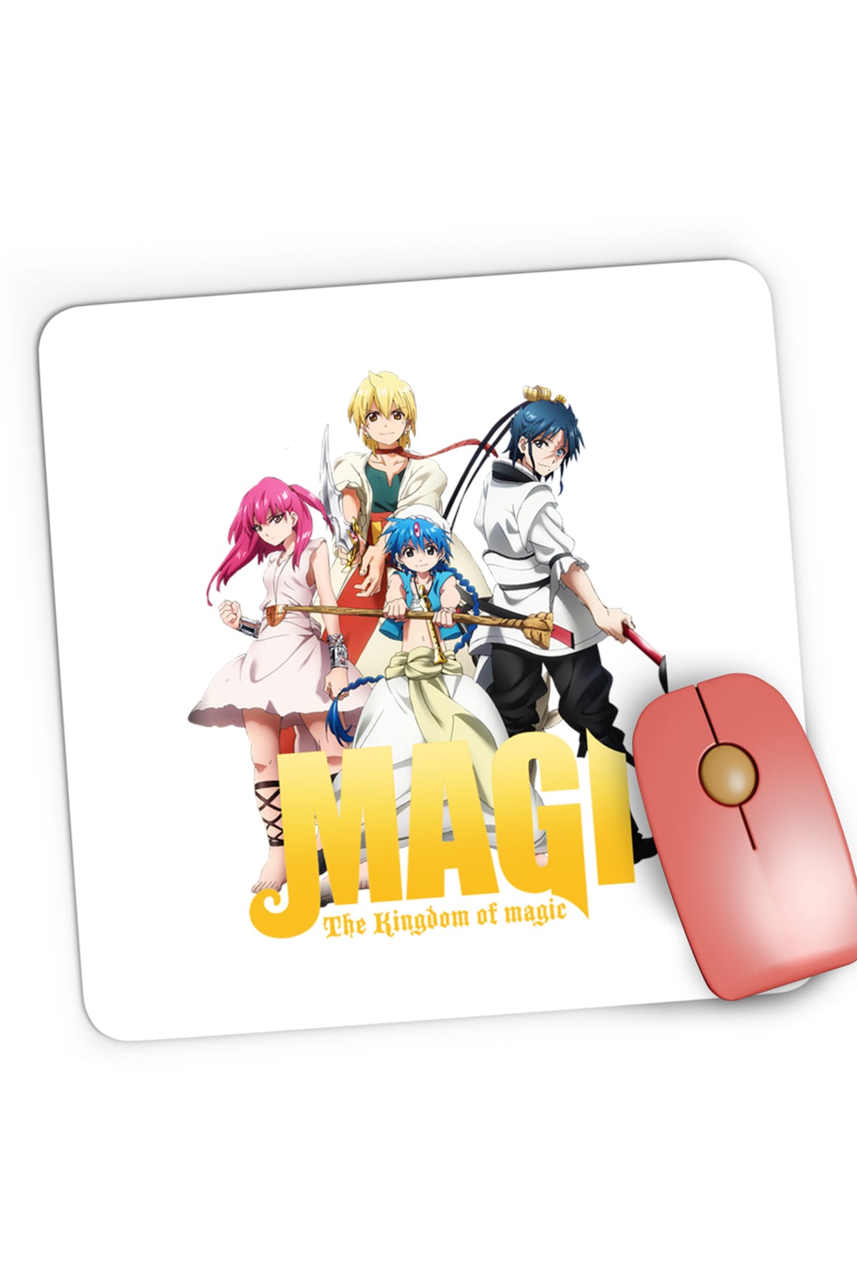 Mousepad Gaming Magi The Labyrinth of Magic Protagonists Group Poster Pose, 21x19 cm