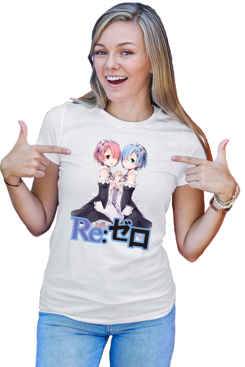 Tricou dama Re Zero REM RAM Sisters Maiden Light Novel Cosplay Weapon