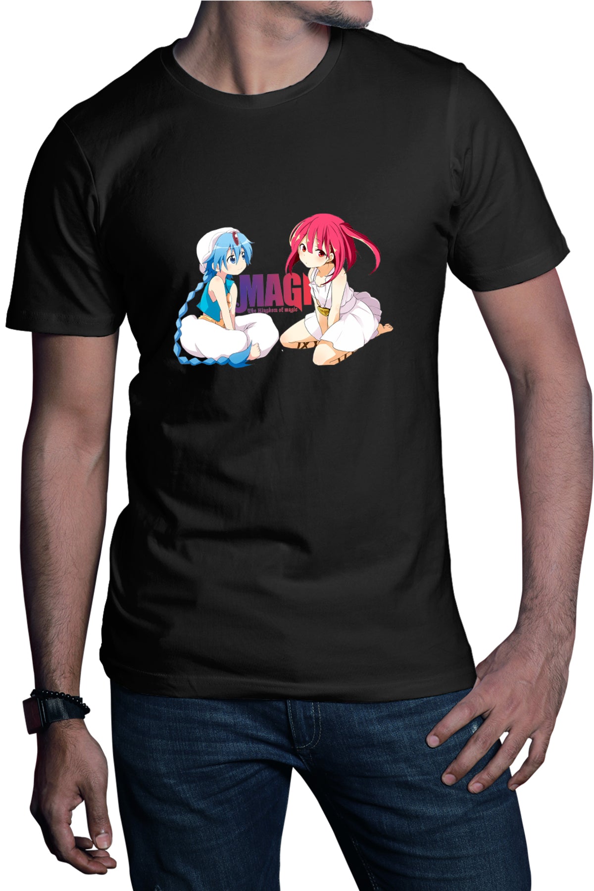 Tricou barbati Magi The Labyrinth of Magic Alladin Morgiana Sitting