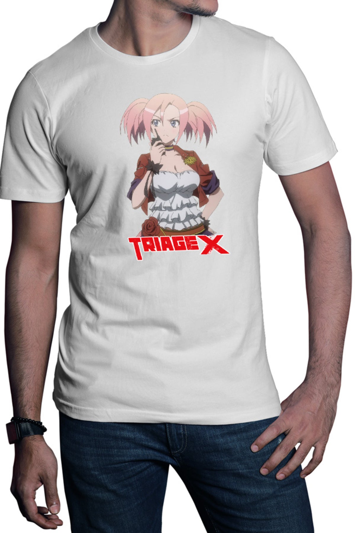 Tricou barbati Triage X Nishida Oriha Twins Manga Kawaii
