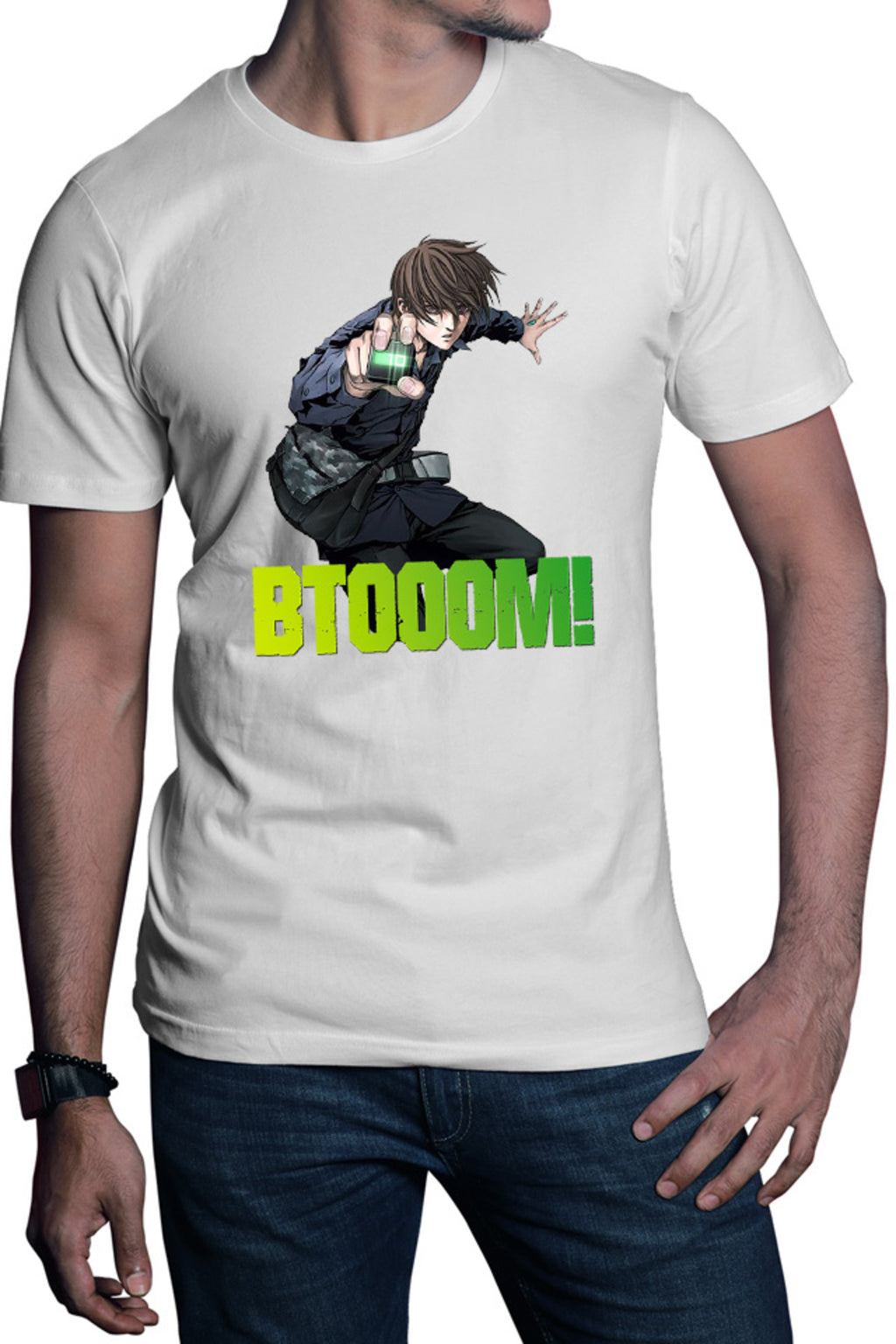 Tricou barbati Btooom! Sakamoto Ryouta Student Trick Anime Action Gore
