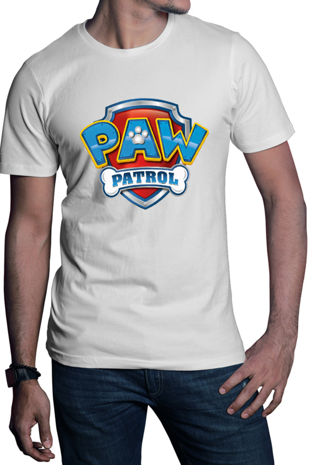 Tricou barbati Paw Patrol Logo Disney Dogs Protect Humans