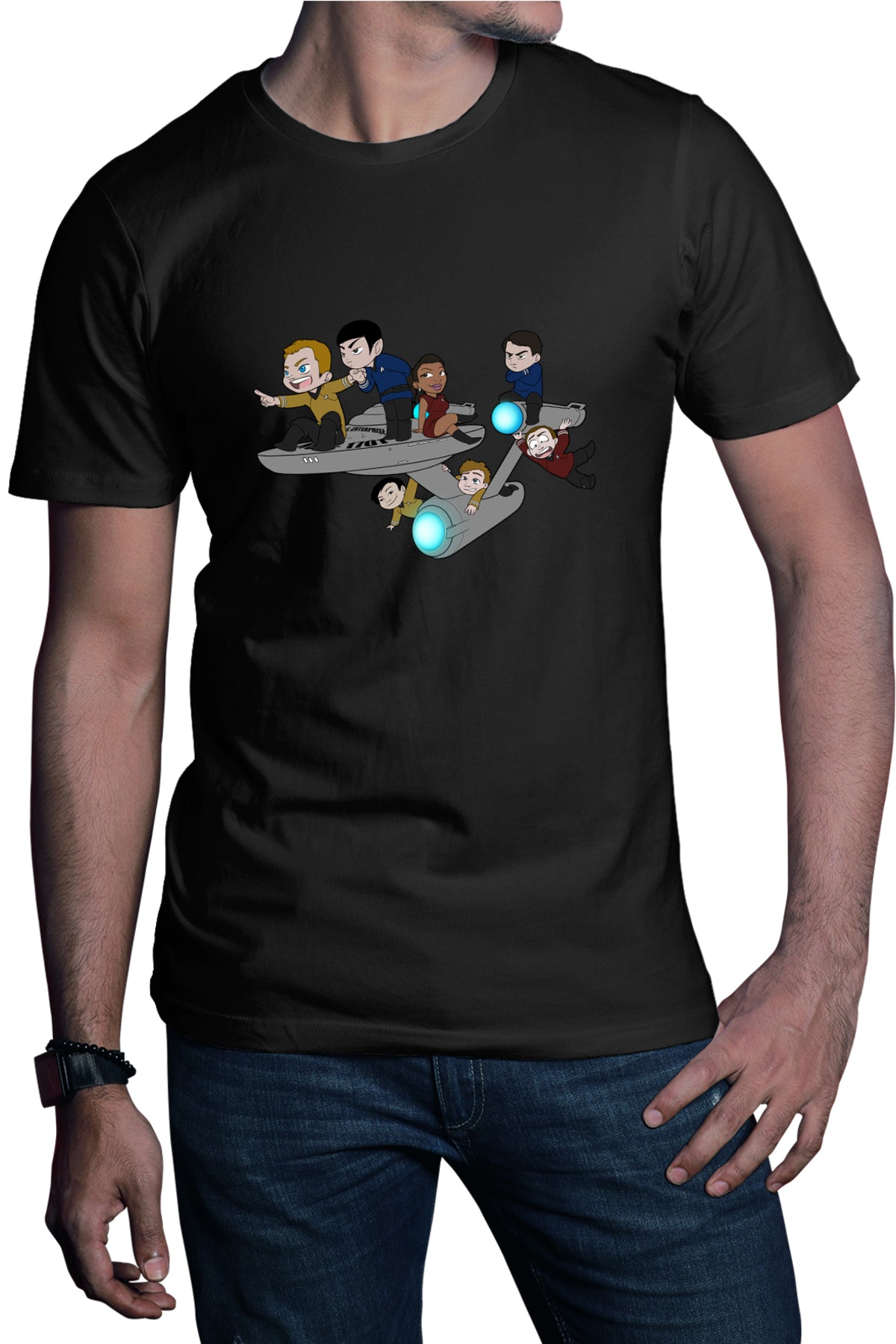 Tricou barbati Star Trek Kirk Spock Enterprise Timeline