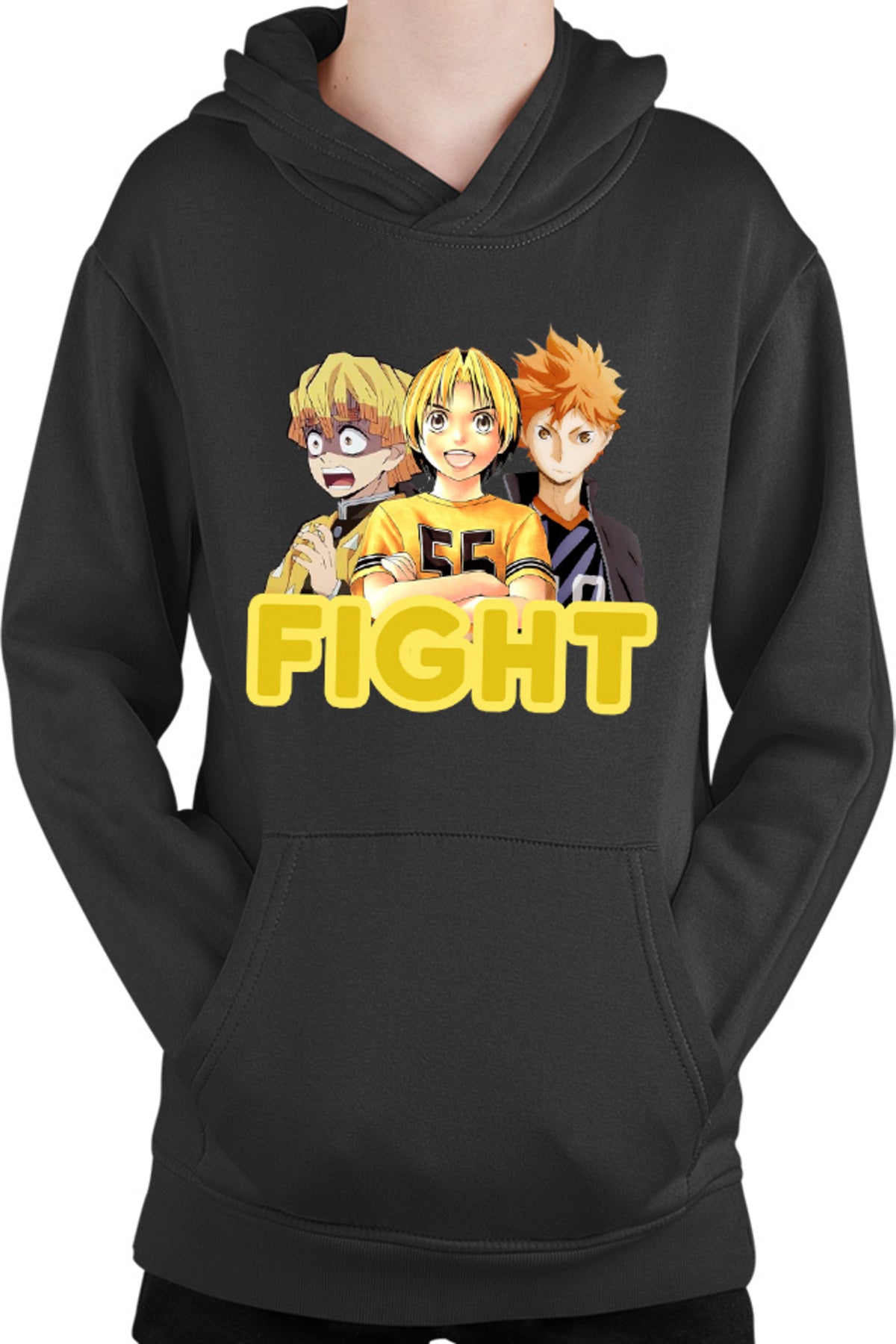 Hanorac copii Hikaru no Go Zenitsu Kimetsu no Yaiba Haikyuu Power Otaku