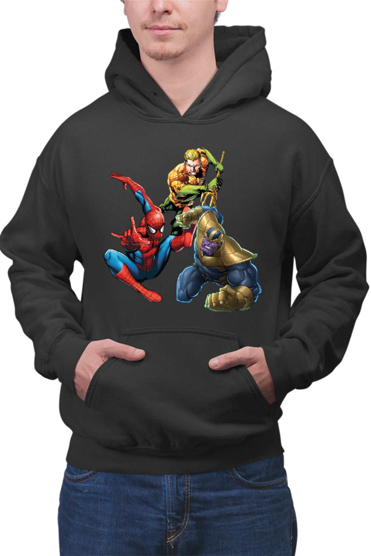 Hanorac barbati Spiderman Aquaman Thanos Save Earth