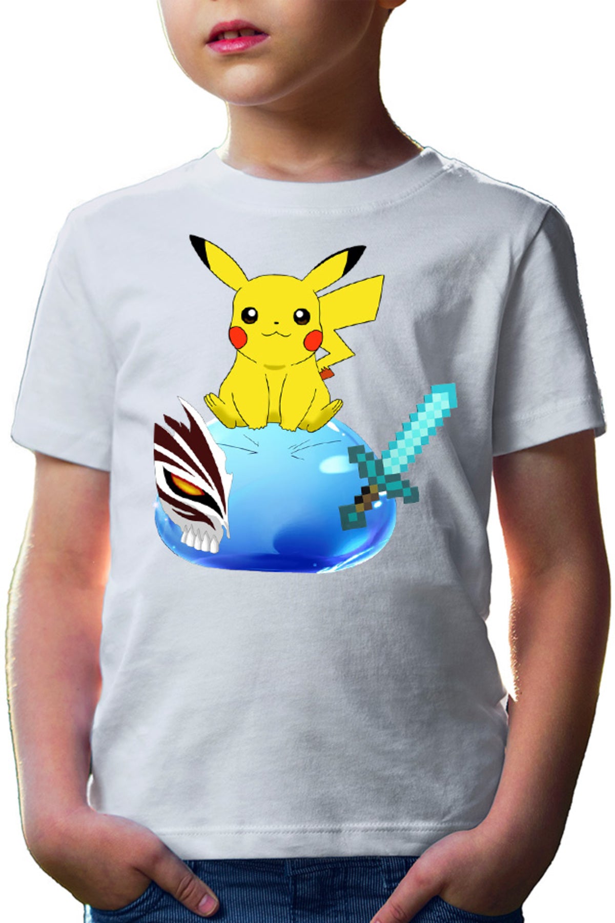 Tricou copii TenSura Slime Isekai Pikachu Ichigo Ghoul Minecraft