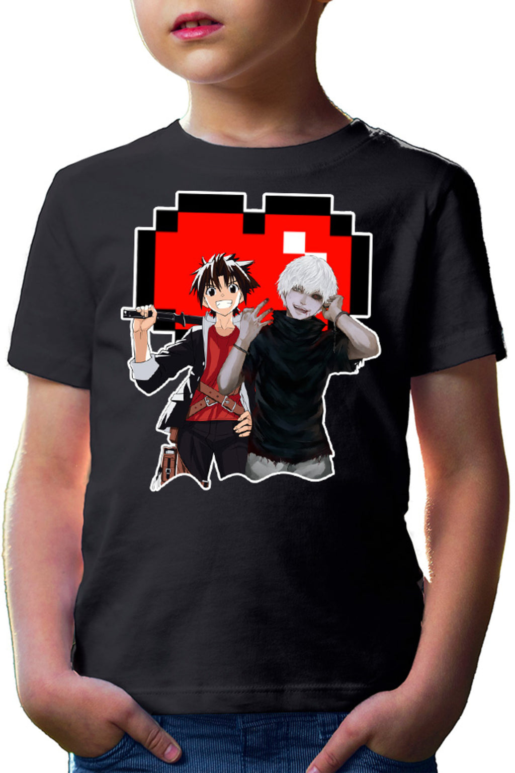 Tricou copii UQ Holder Touta Kaneki Tokyo Ghoul Vampire Minecraft