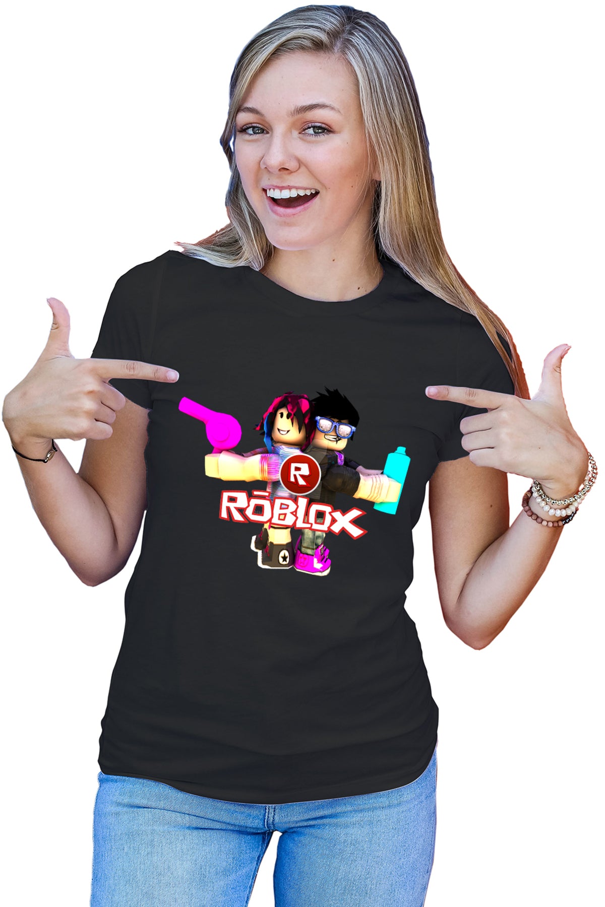 Tricou dama Roblox Avatar Hero Player Robux