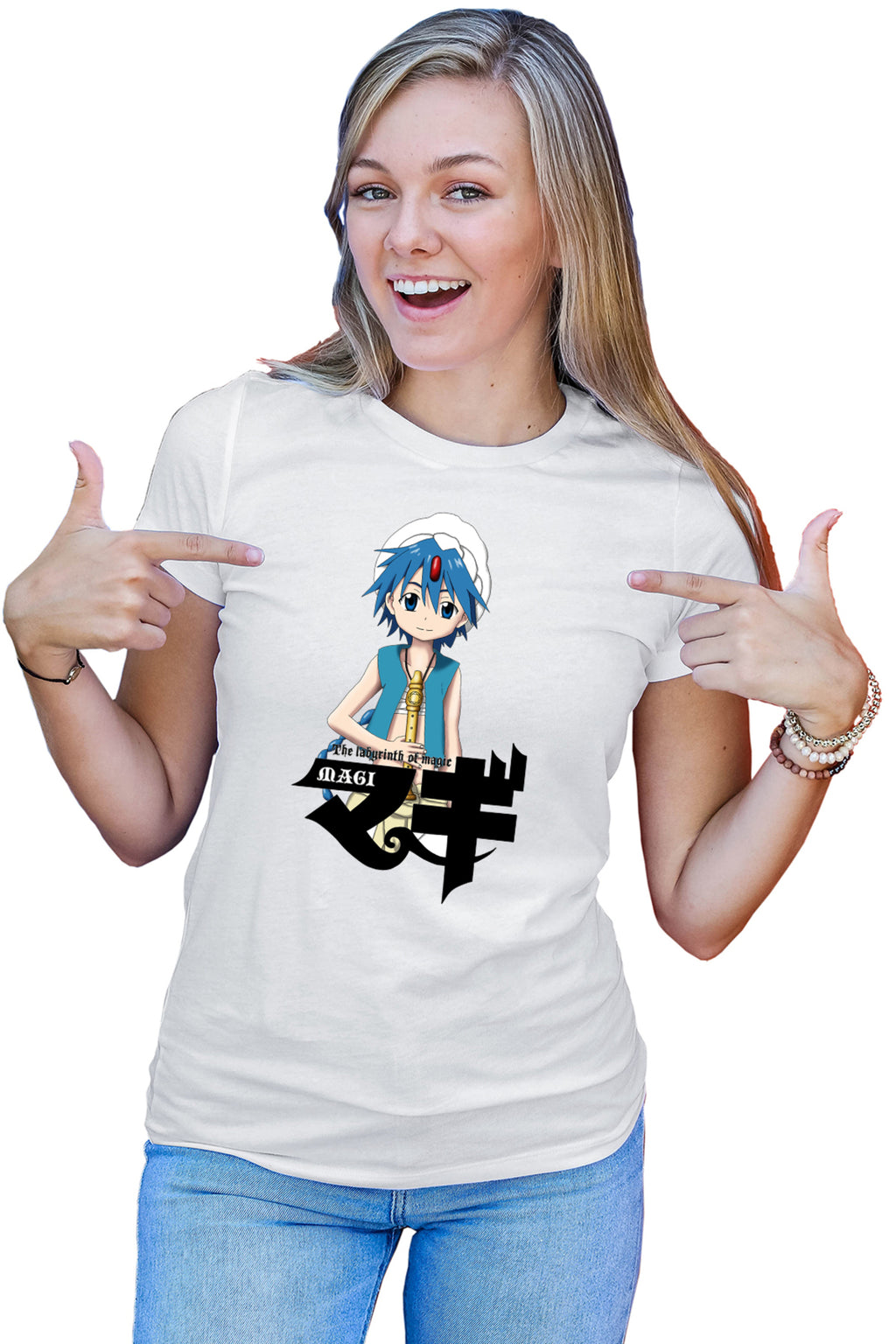 Tricou dama Magi The Labyrinth of Magic Alladin Flute Logo