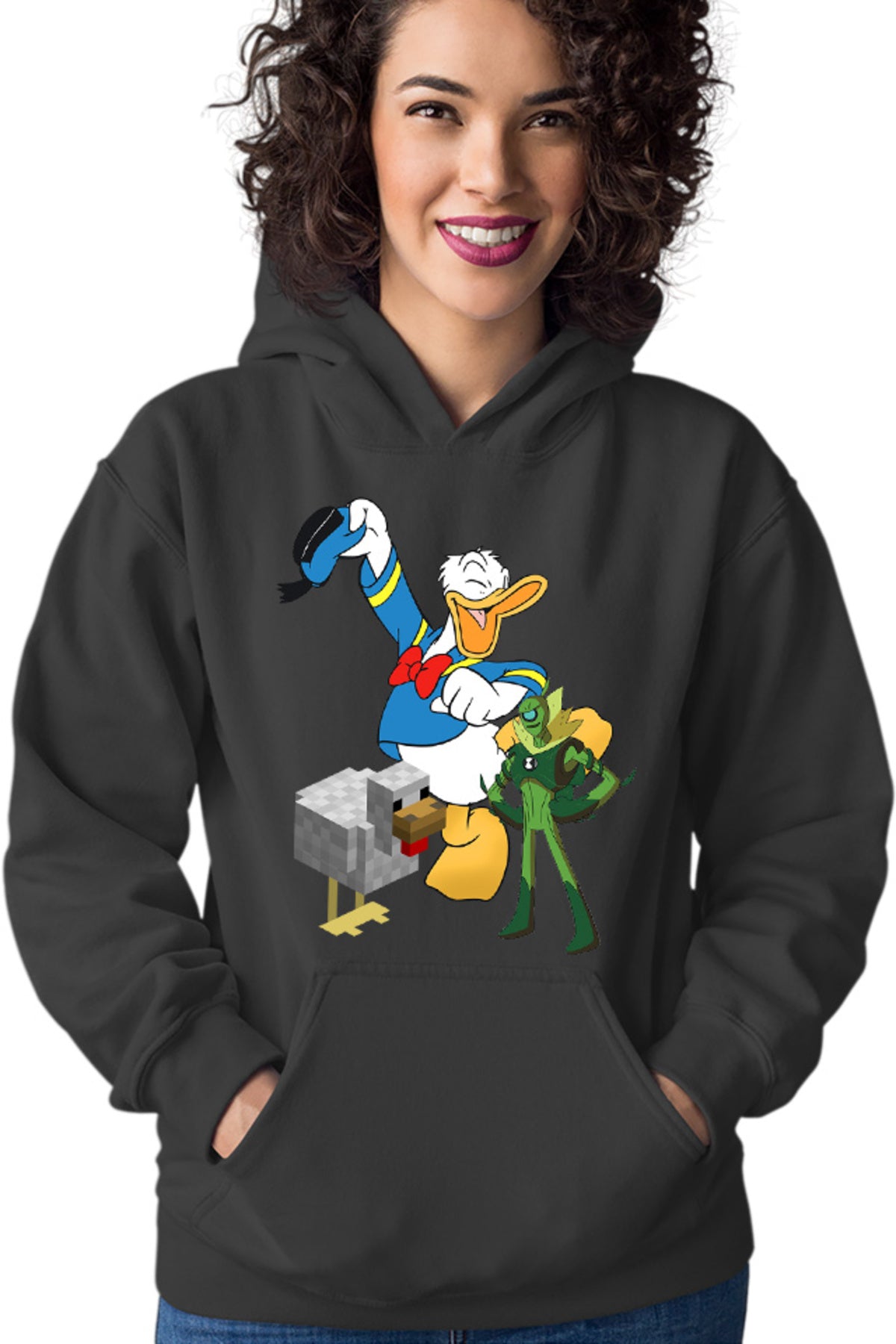 Hanorac dama Donald Duck Minecraft Chicken Ben10 Alien Watch Pixel