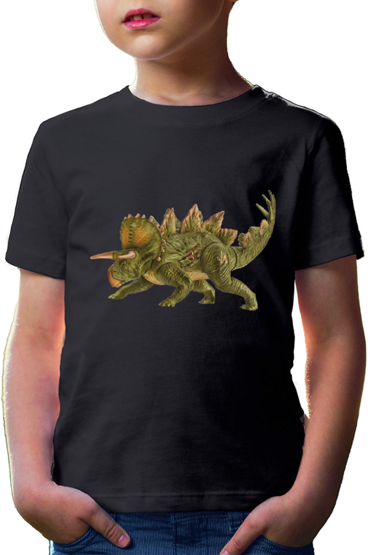 Tricou copii Jurassic Park Velociraptor Spinosaurus Isla Nublar