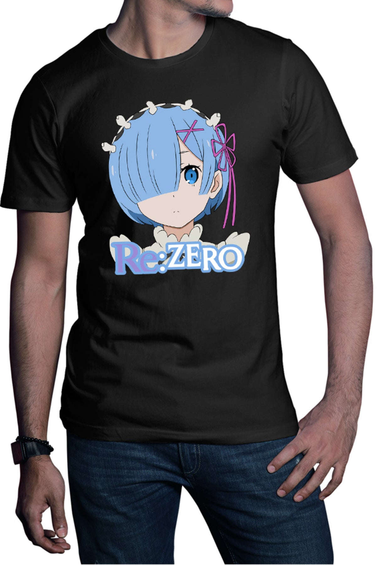 Tricou barbati Re Zero REM Maiden Light Novel Manga Cosplay