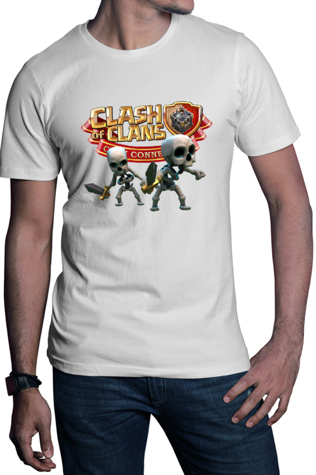 Tricou barbati Clash of Clans Skeletons Team Tank Sword Fighters Logo
