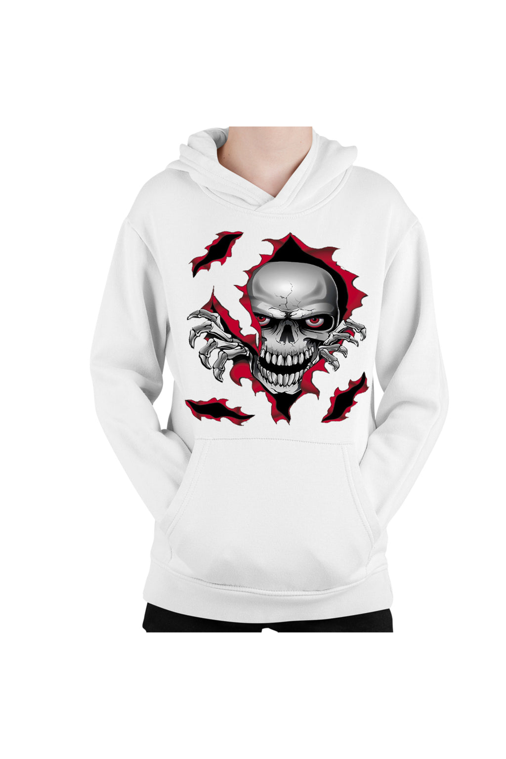 Hanorac copii Predator Biker Skull Logo Motor Skeleton