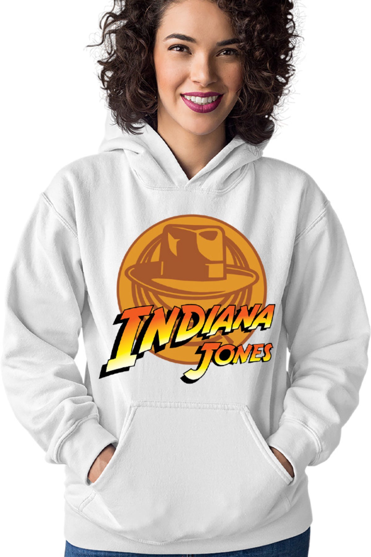 Hanorac dama Indiana Jones Logo TV Series Cool Savana Texas US