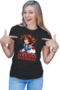 Tricou dama Haruhi Suzumiya SOS Club President Sci-fi Anime Otaku