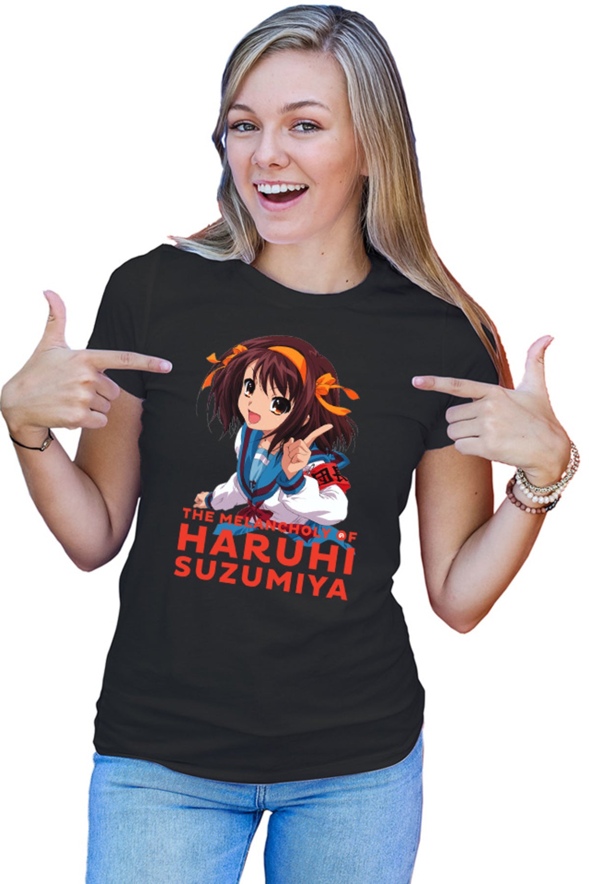 Tricou dama Haruhi Suzumiya SOS Club President Sci-fi Anime Otaku
