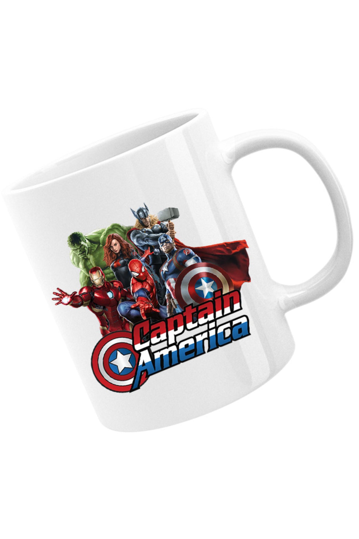 Cana Captain America Hulk Iron Man Catgirl Marvel DC Comics, alba, 330 ml