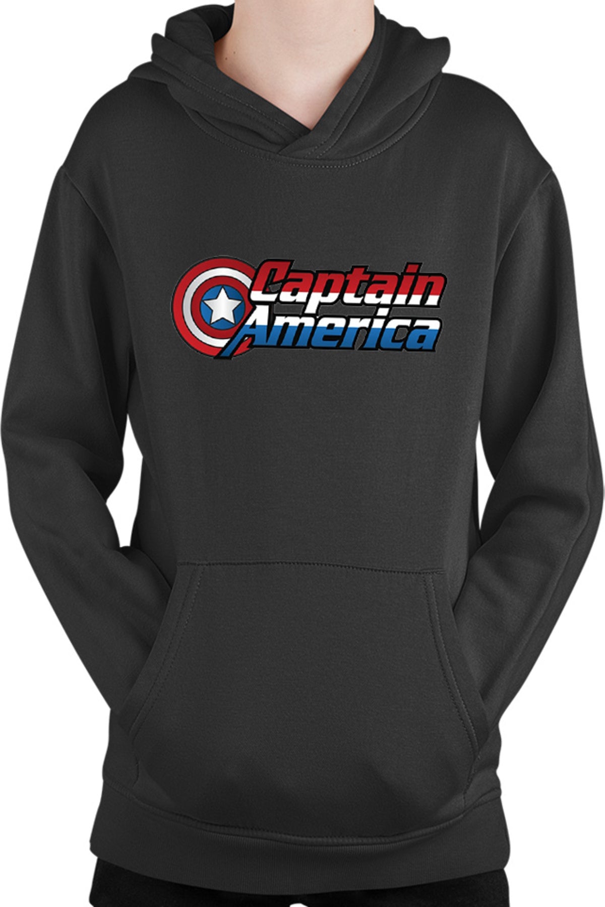 Hanorac copii Captain America Logo Marvel Super Powers Hero Kids