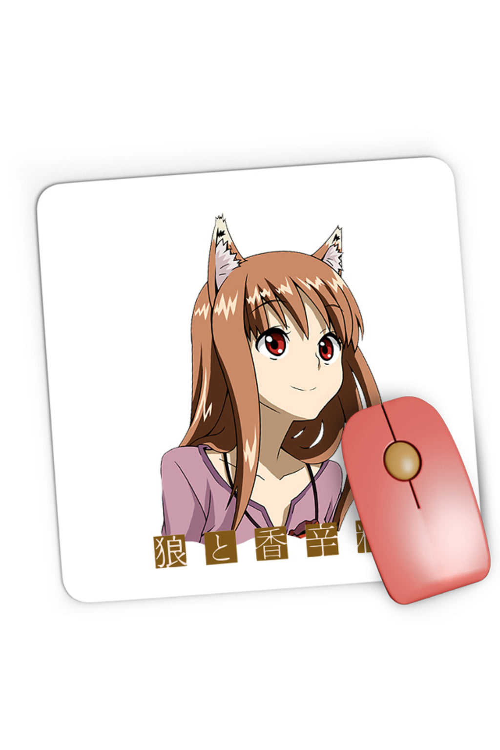 Mousepad Gaming Spice And Wolf Holo Small Fox Furry Funimation, 21x19 cm