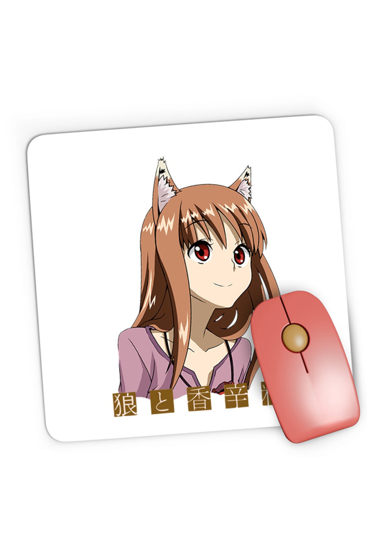 Mousepad Gaming Spice And Wolf Holo Small Fox Furry Funimation, 21x19 cm