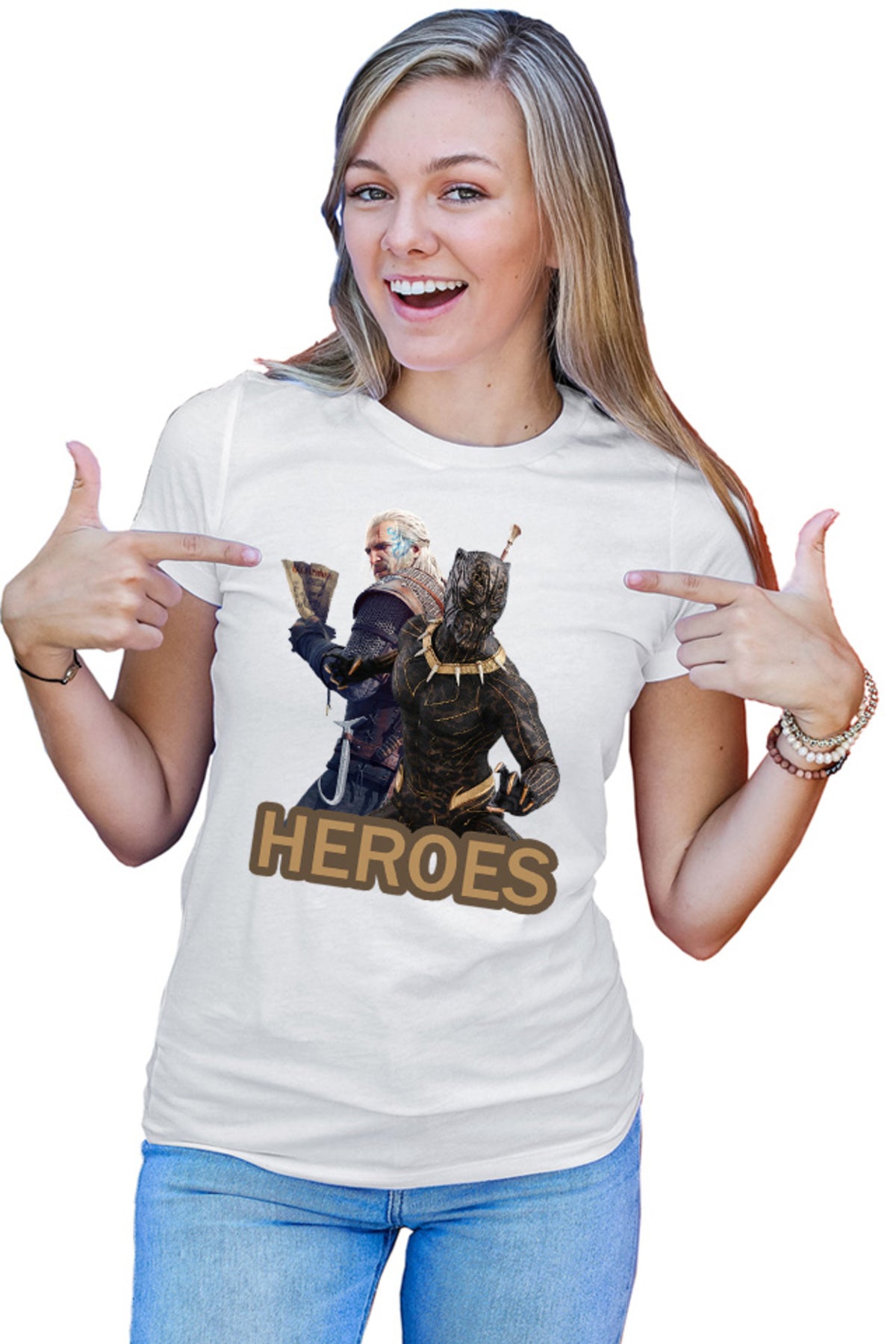 Tricou dama Black Panther Witcher Gerald Vampires Medieval