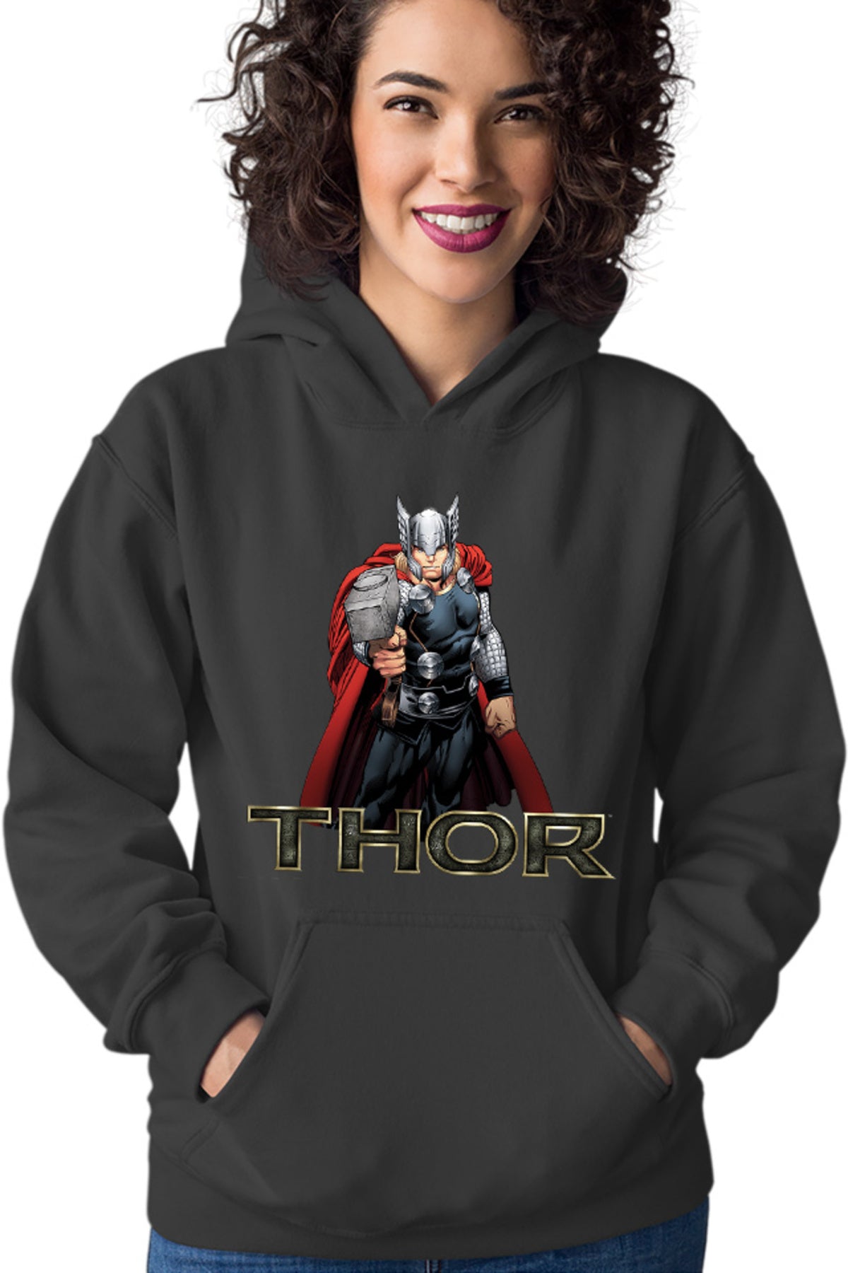 Hanorac dama Thor Logo Hammer Avangers Universe Hero Gods Earth
