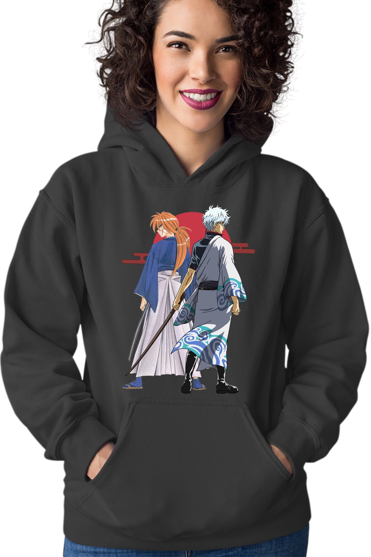 Hanorac dama Rurouni Kenshin Kenshin Gintoki Samurai Pose