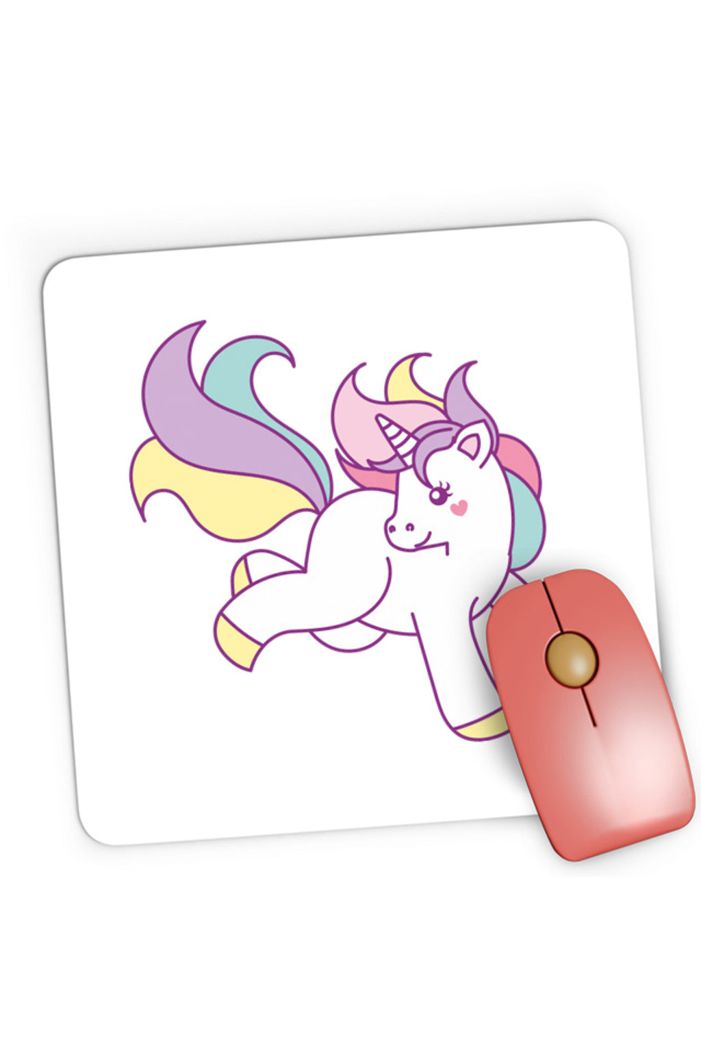 Mousepad Gaming Unicorn Squad Happy Beautiful Rainbow, 21x19 cm