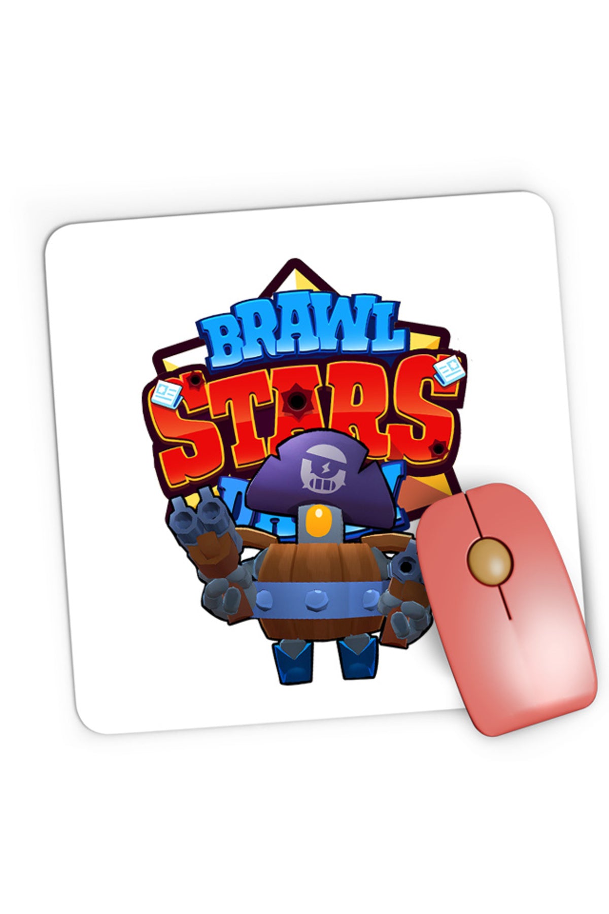 Mousepad Gaming Brawl Stars Mini Robot Daily Missions Quest Battlepass, 21x19 cm