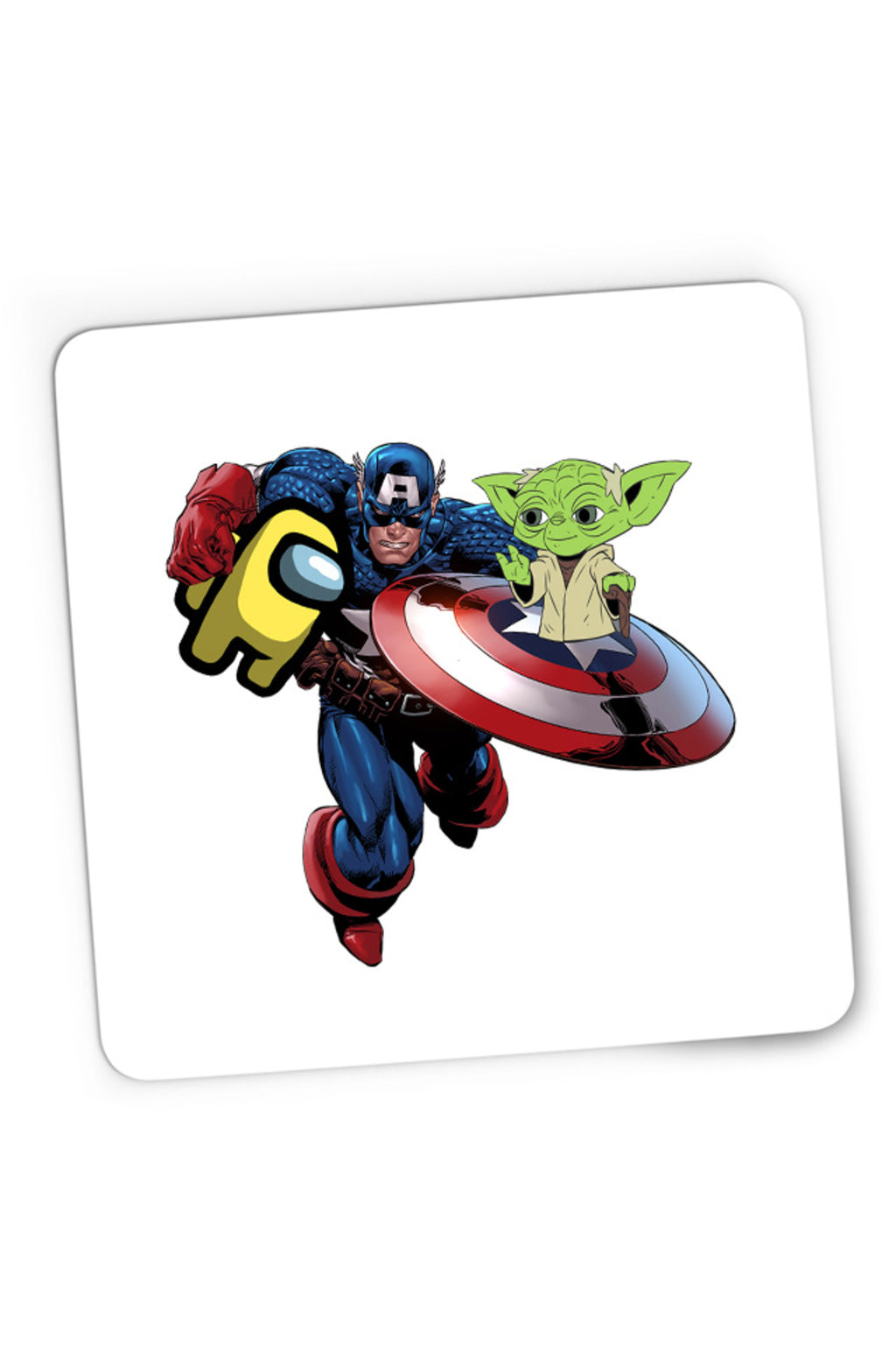 Mousepad Gaming Captain America Among Us Suspicious Star Wars Yoda Master, 21x19 cm