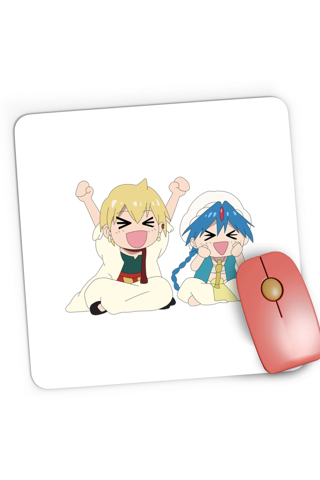 Mousepad Gaming Magi The Labyrinth of Magic Alibaba Alladin Cute Faces, 21x19 cm
